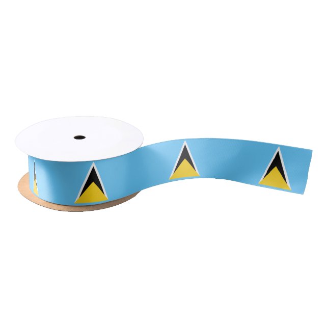 Saint Lucian flag ribbon Satin Ribbon (Spool)