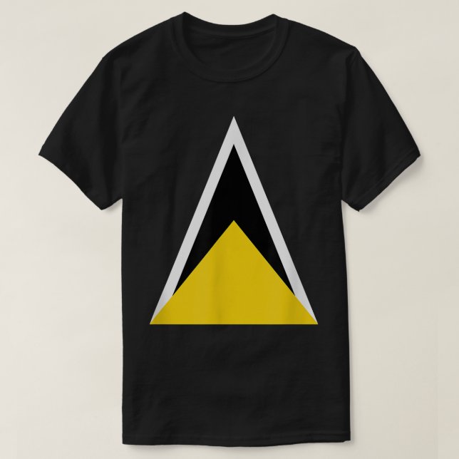Saint Lucian Flag Saint Lucia  T-Shirt (Design Front)