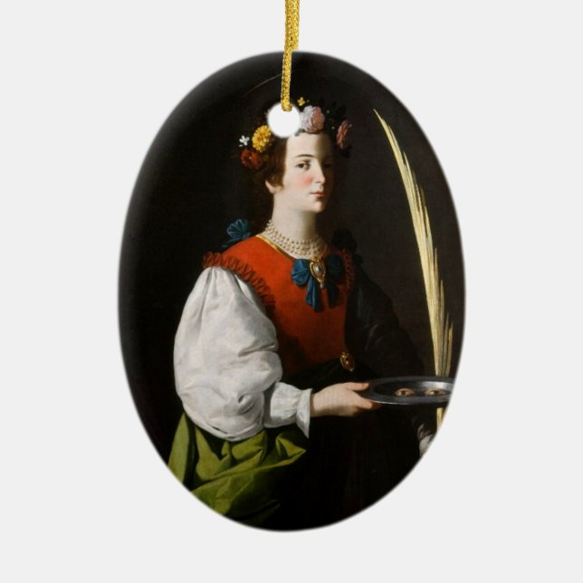 Saint Lucy Christmas Ornament (Front)