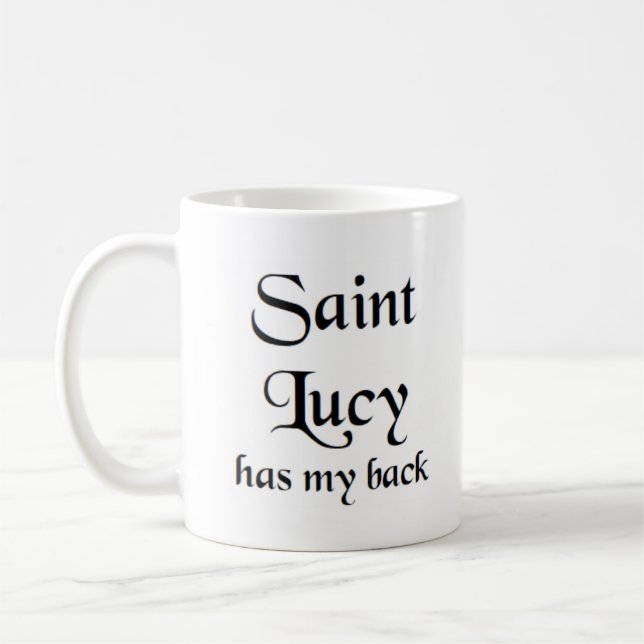 saint lucy coffee mug (Left)
