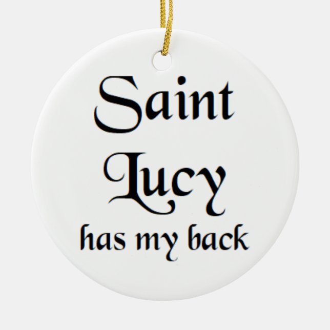 saint lucy coffee mug ceramic tree decoration (Front)