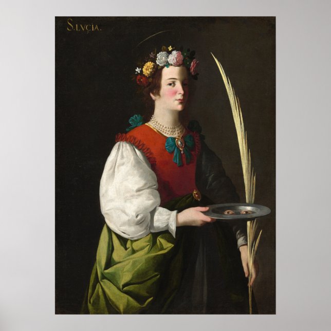 Saint Lucy - Francisco de Zurbarán Fine Art Poster (Front)
