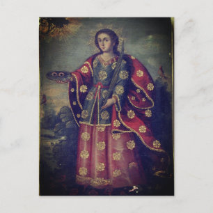 Saint Lucy in the style of Cusco School Postcard
