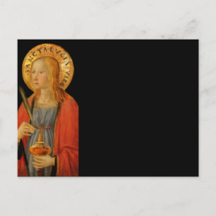 Saint Lucy Lucia c1470 Postcard