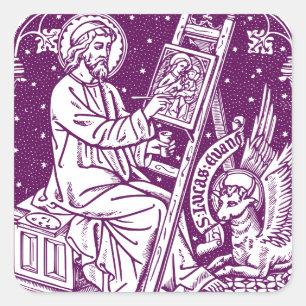 Saint Luke the Apostle and Evangelist Art Square Sticker