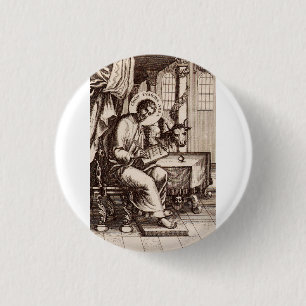Saint Luke the Evangelist and Apostle 3 Cm Round Badge