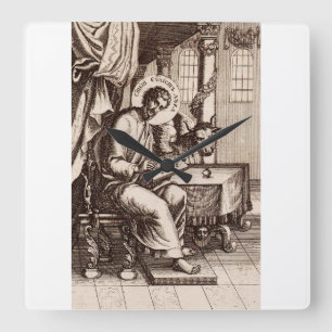 Saint Luke the Evangelist and Apostle Square Wall Clock