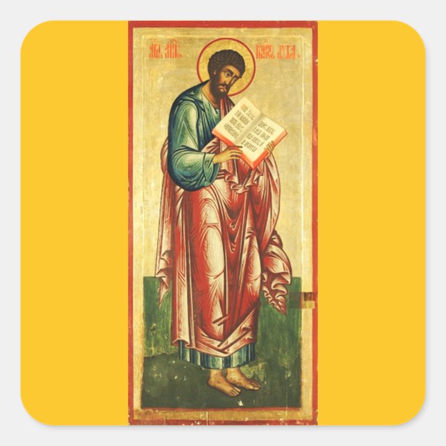 Saint Luke the Evangelist and Martyr Square Sticker (Front)