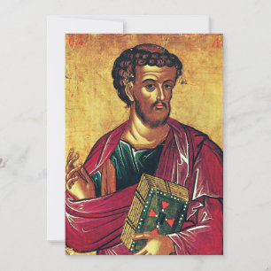 Saint Luke the Evangelist Orthodox icon Holiday Card