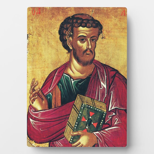 Saint Luke the Evangelist Orthodox icon Plaque (Front)