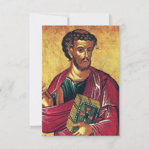 Saint Luke the Evangelist Orthodox icon Thank You Card