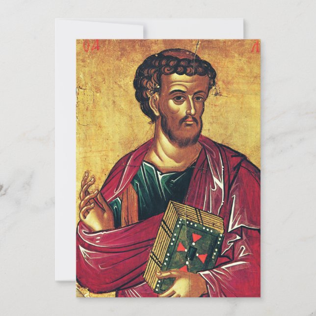 Saint Luke the Evangelist Orthodox icon Thank You Card (Front)