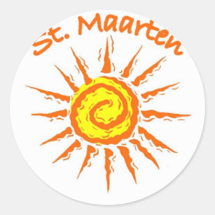 Saint Maarten Classic Round Sticker
