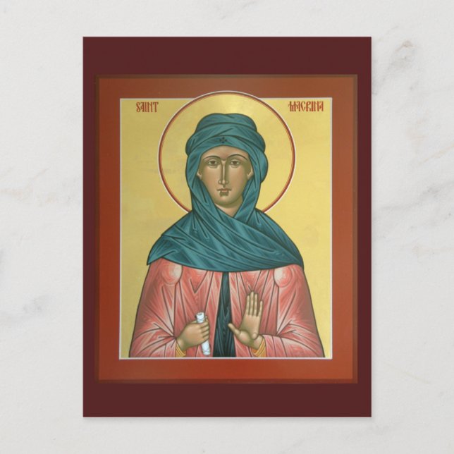 Saint Macrina Prayer Card (Front)