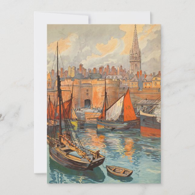 Saint Malo, France, Vintage Travel Poster Art (Front)