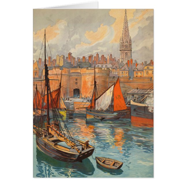 Saint Malo, France, Vintage Travel Poster Art (Front)