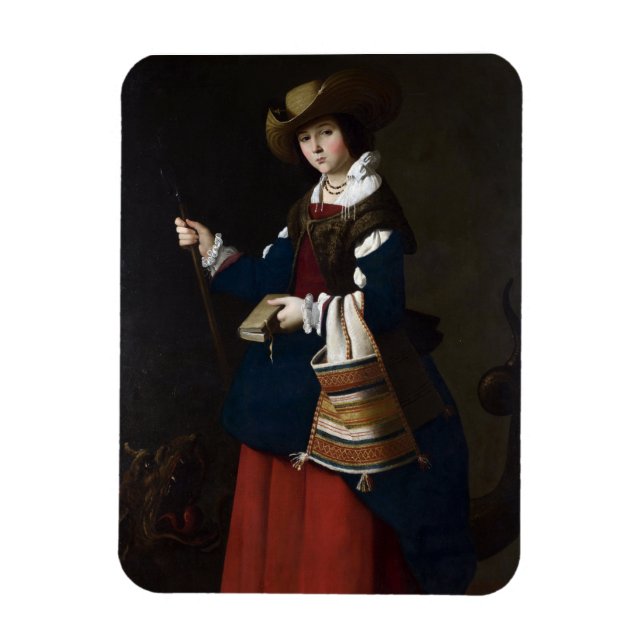 Saint Margaret as a shepherdess Magnet (Vertical)