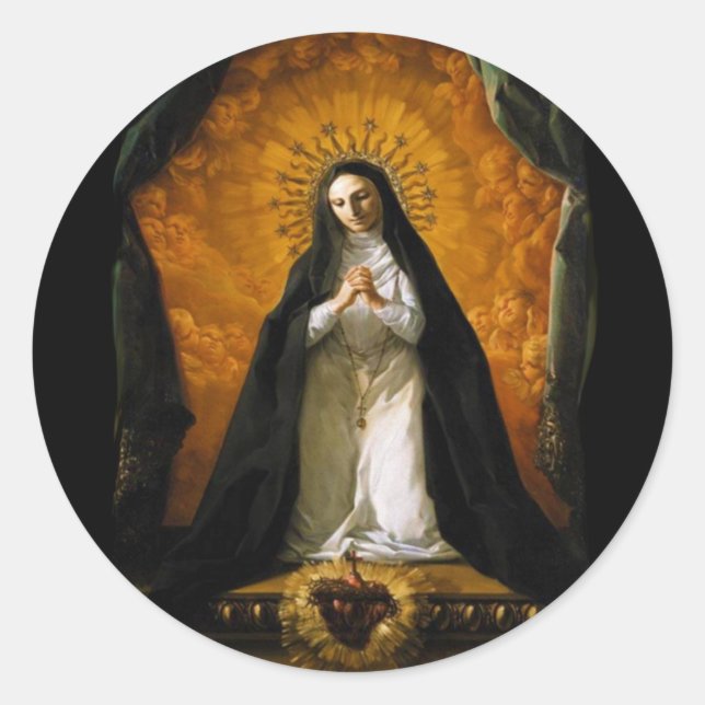 Saint Margaret Mary Alacoque Heart - Giaquinto Classic Round Sticker (Front)