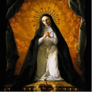 Saint Margaret Mary Alacoque Heart - Giaquinto Standing Photo Sculpture