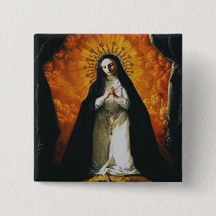 Saint Margaret Mary Alacoque High-Fidelity Art 15 Cm Square Badge