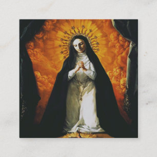 Saint Margaret Mary Alacoque High-Fidelity Art Square Business Card