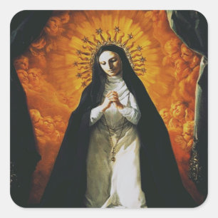 Saint Margaret Mary Alacoque High-Fidelity Art Square Sticker