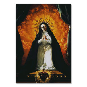 Saint Margaret Mary Alacoque High-Fidelity Art Table Number