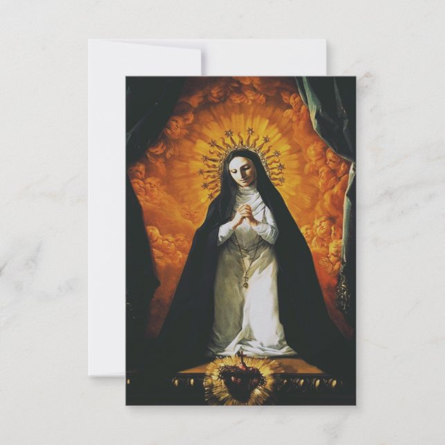 Saint Margaret Mary Alacoque High-Fidelity Art Thank You Card (Front)