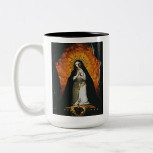 Saint Margaret Mary Alacoque High-Fidelity Art Two-Tone Coffee Mug