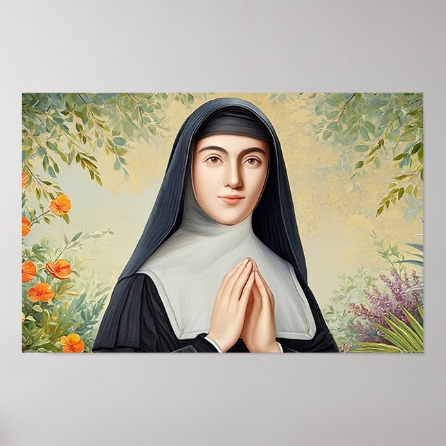 Saint Margaret Mary in Prayer Poster (Front)