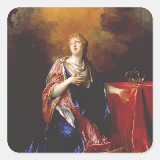 Saint Margaret of Scotland Art Square Sticker (Front)