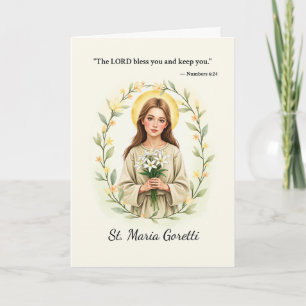 Saint Maria Goretti God's Peace and Blessings Card