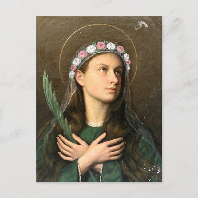 Saint Maria Goretti Premium Luminous Witness Postcard (Front)