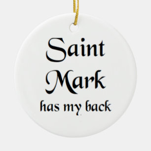 saint mark ceramic tree decoration