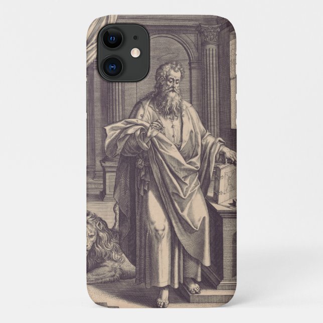 Saint Mark the Evangelist Apostolic Ink Holy Card Case-Mate iPhone Case (Back)