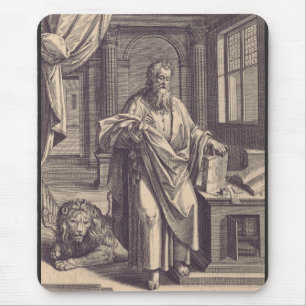 Saint Mark the Evangelist Apostolic Ink Holy Card Mouse Mat