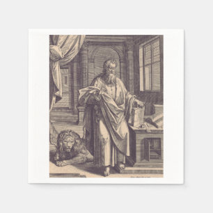 Saint Mark the Evangelist Apostolic Ink Holy Card Napkin