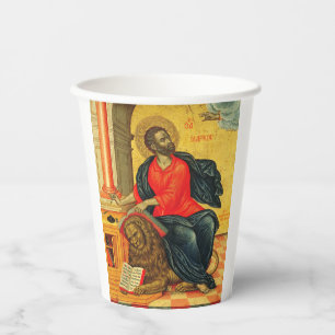 Saint Mark the Evangelist orthodox icon Paper Cups