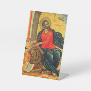 Saint Mark the Evangelist orthodox icon Pedestal Sign