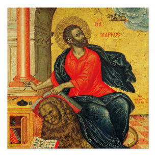 Saint Mark the Evangelist orthodox icon Poster