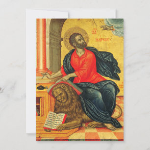 Saint Mark the Evangelist orthodox icon Save The Date