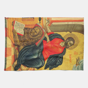 Saint Mark the Evangelist orthodox icon Tea Towel