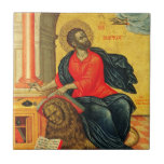 Saint Mark the Evangelist orthodox icon Tile<br><div class="desc">According to Church tradition,  Mark founded the episcopal see of Alexandria,  which was one of the five most important sees of early Christianity. His feast day is celebrated on April 25,  and his symbol is the winged lion.</div>