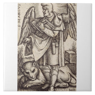 Saint Mark the Evangelist patron of Venice Tile