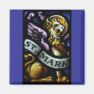 Saint Mark The Evangelist Stained Glass Art Magnet
