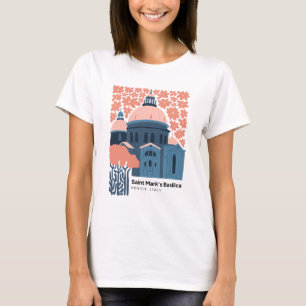 Saint Marks Basilica Venice Italy travel floral T-Shirt