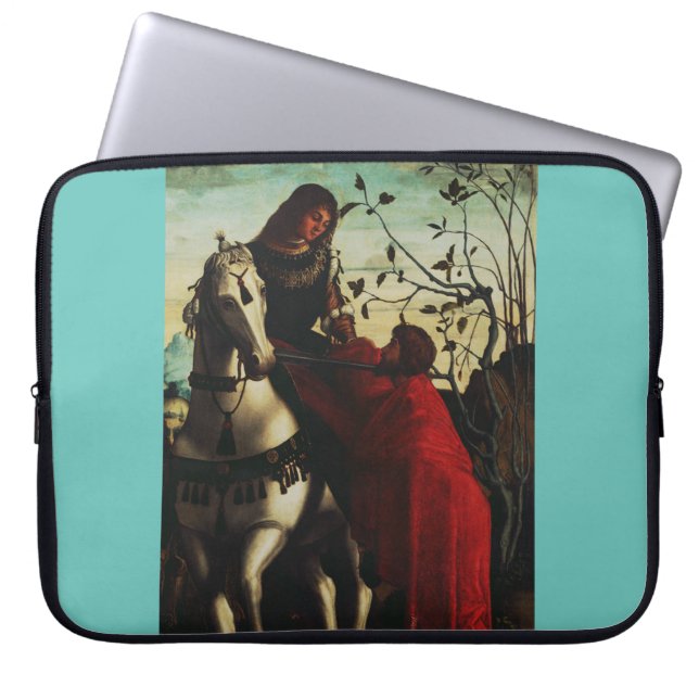Saint Martin and the Beggar Laptop Sleeve (Front)