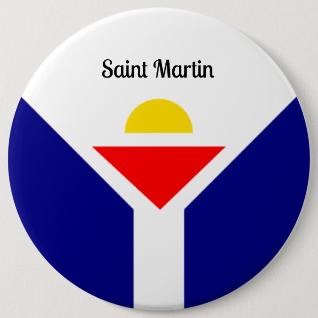 Saint Martin, Caribbean 6 Cm Round Badge (Front)