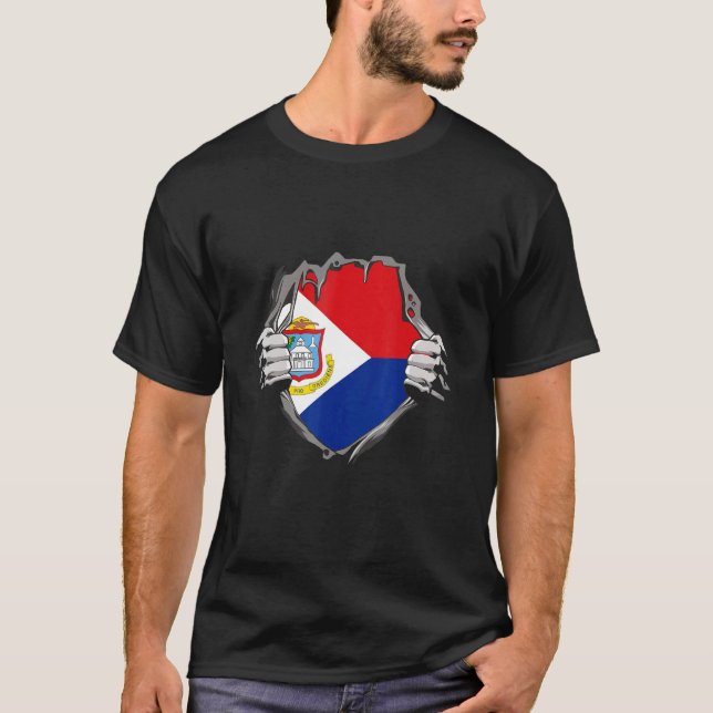 Saint Martin Flag T-Shirt (Front)