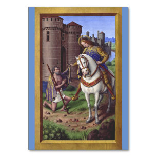 Saint Martin of Tours cutting his cloak in two Table Number